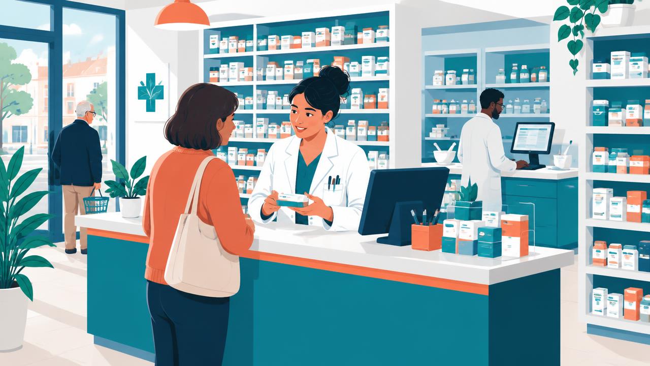 Scène illustrée : La pharmacie
